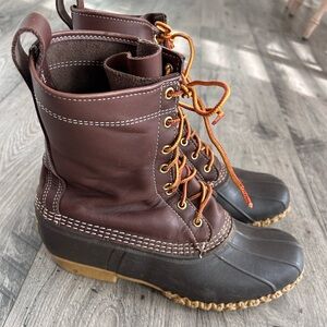 L.L. Bean Duck Boots Brown & Black Size 10